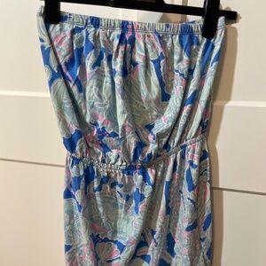 Lilly Pulitzer Strapless Cotton Dress Mini Medium